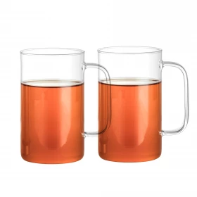 2x Teeglas PURE550 im modernen Design, mundgeblasen 500 ml - GAIWAN®
